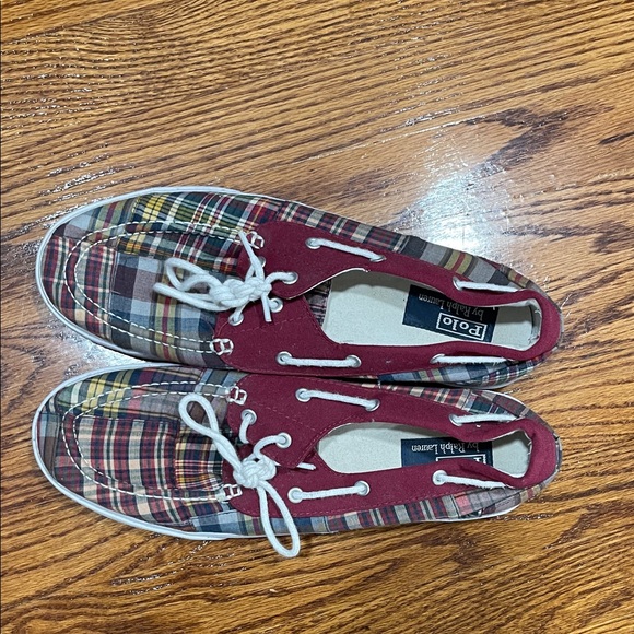 Polo by Ralph Lauren Multicolor Plaid Boat Shoes - Picture 6 of 6